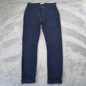 Taylor Stitch Chore Pant Mens 33x35 Blue Camp Slim Tapered Casual Workwear Chino